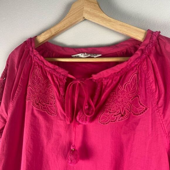 Trina Turk Women's Ojai Lace Embroidery Blouse XS - Picture 12 of 14